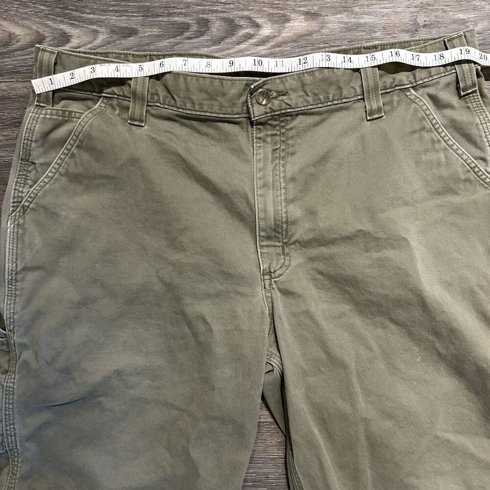 Carhartt Mens 40 Washed Twill Work Cargo Shorts Relaxed Fit Green Workwear - Picture 3 of 9